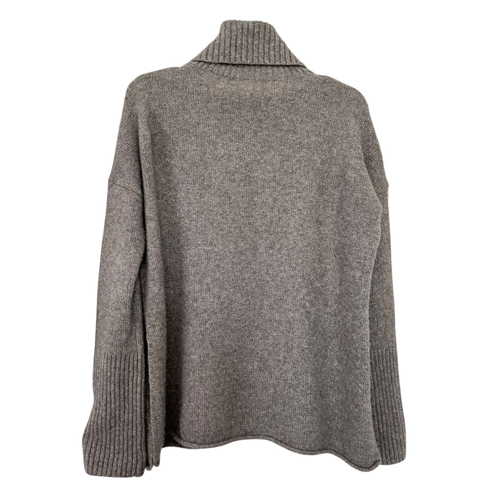 Allsaints All Saints Tan Silver Metallic Thread Oversized Sweater Size S / US 4 / IT 40 - 5 Thumbnail