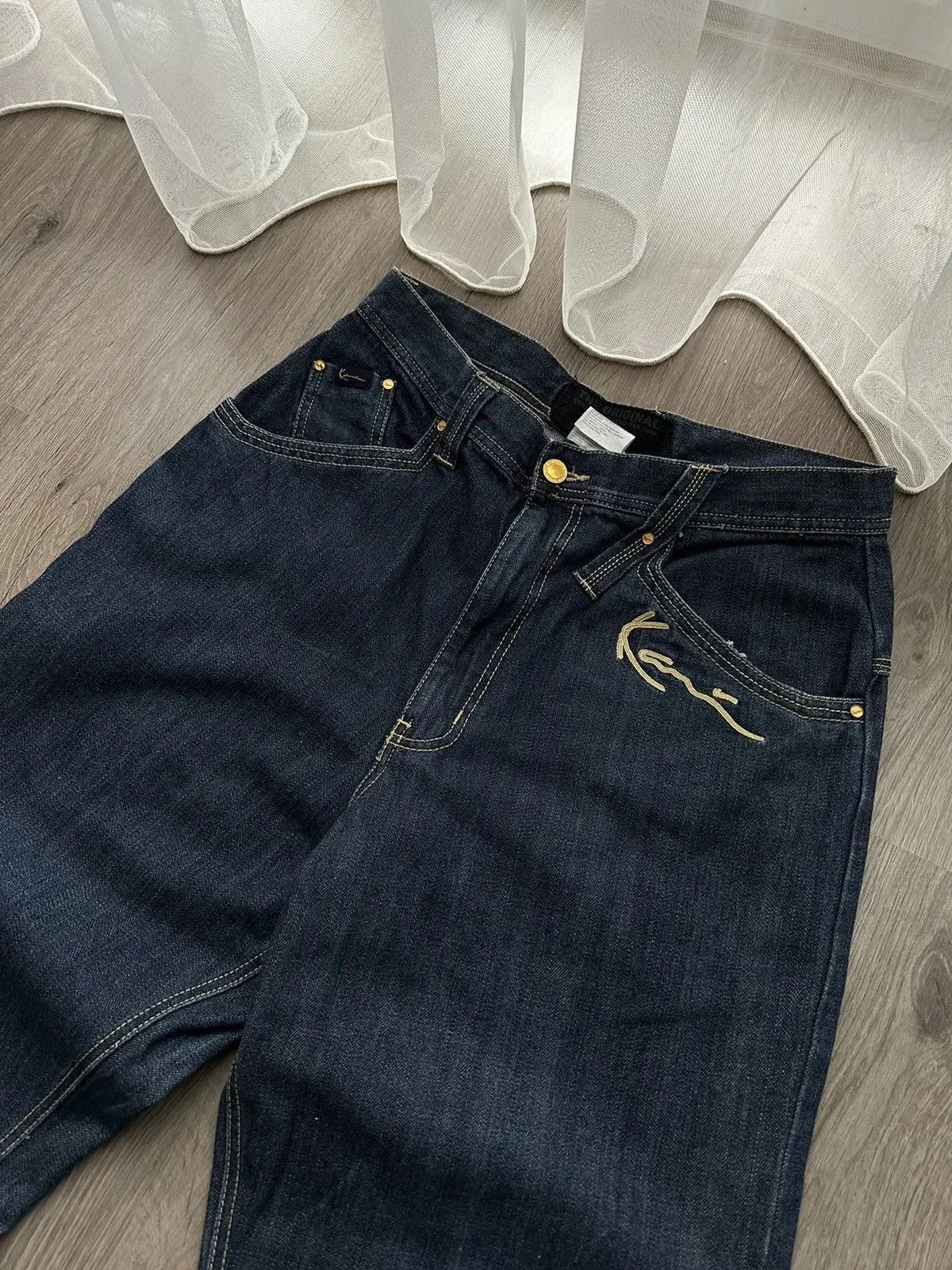 Karl Kani × Vintage Vintage Karl Kani Baggy Blue Rap Y2K Pants Size US 32 / EU 48 - 13 Thumbnail