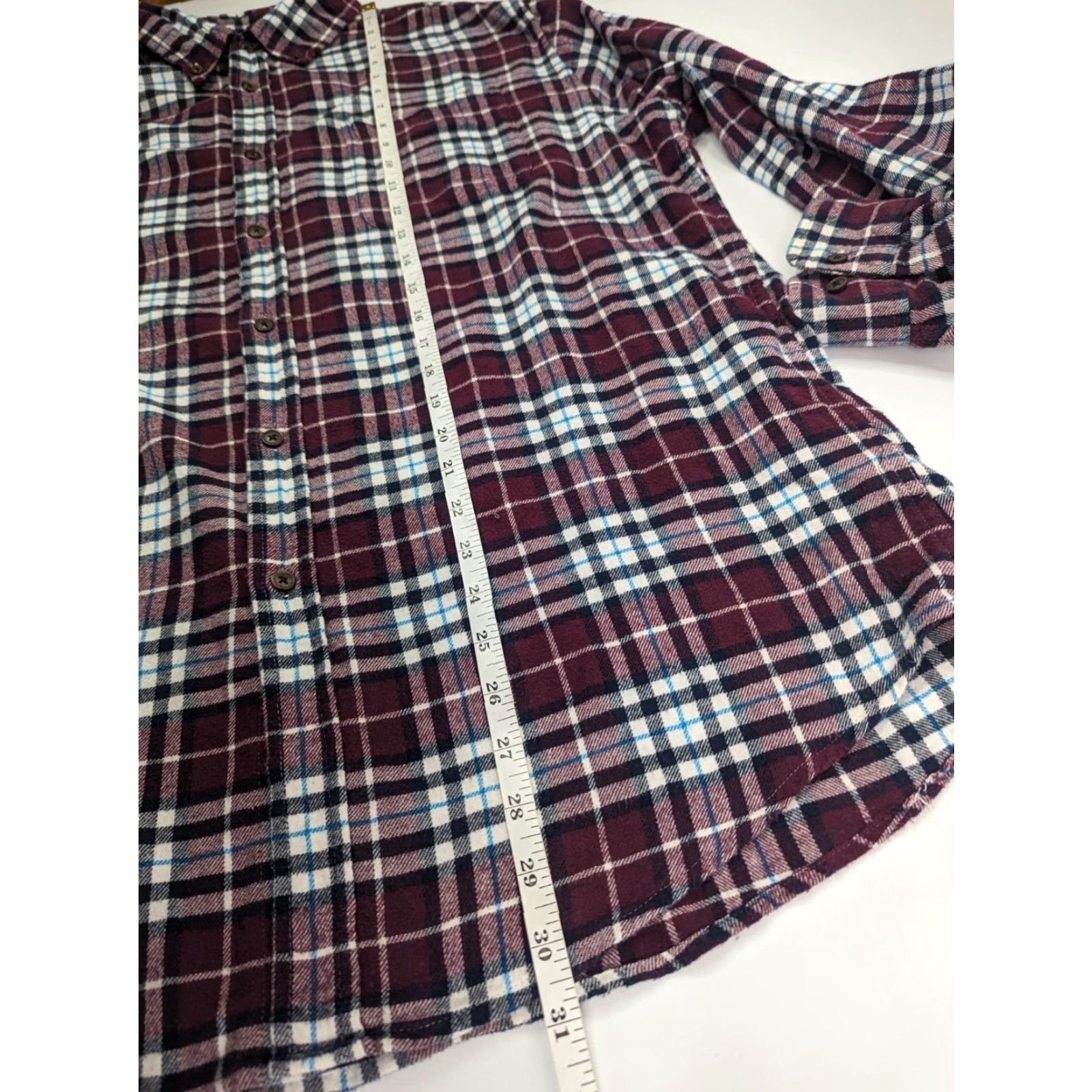 Croft & Barrow Croft & Barrow Men’s Shirt Burgundy Plaid Flannel Cotton Long Sleeve Button-Up Size L Size US L / EU 52-54 / 3 - 4 Thumbnail