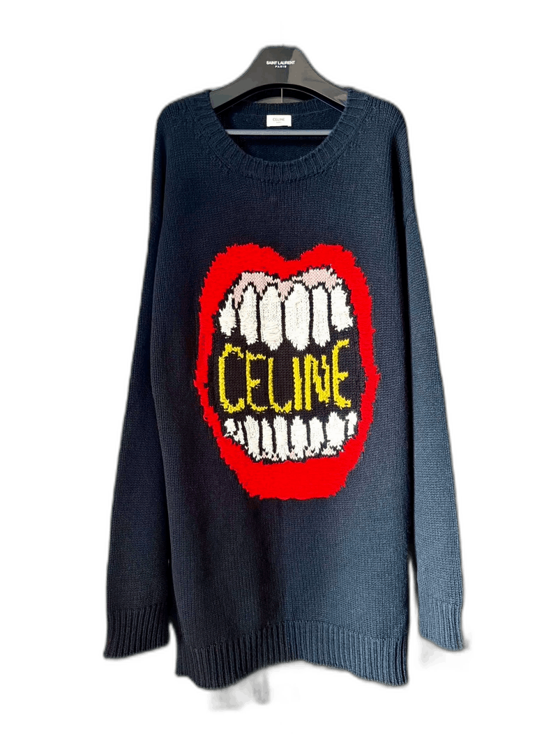 Celine celine 21ss black lip sweater Size US S / EU 44-46 / 1 - 1 Thumbnail