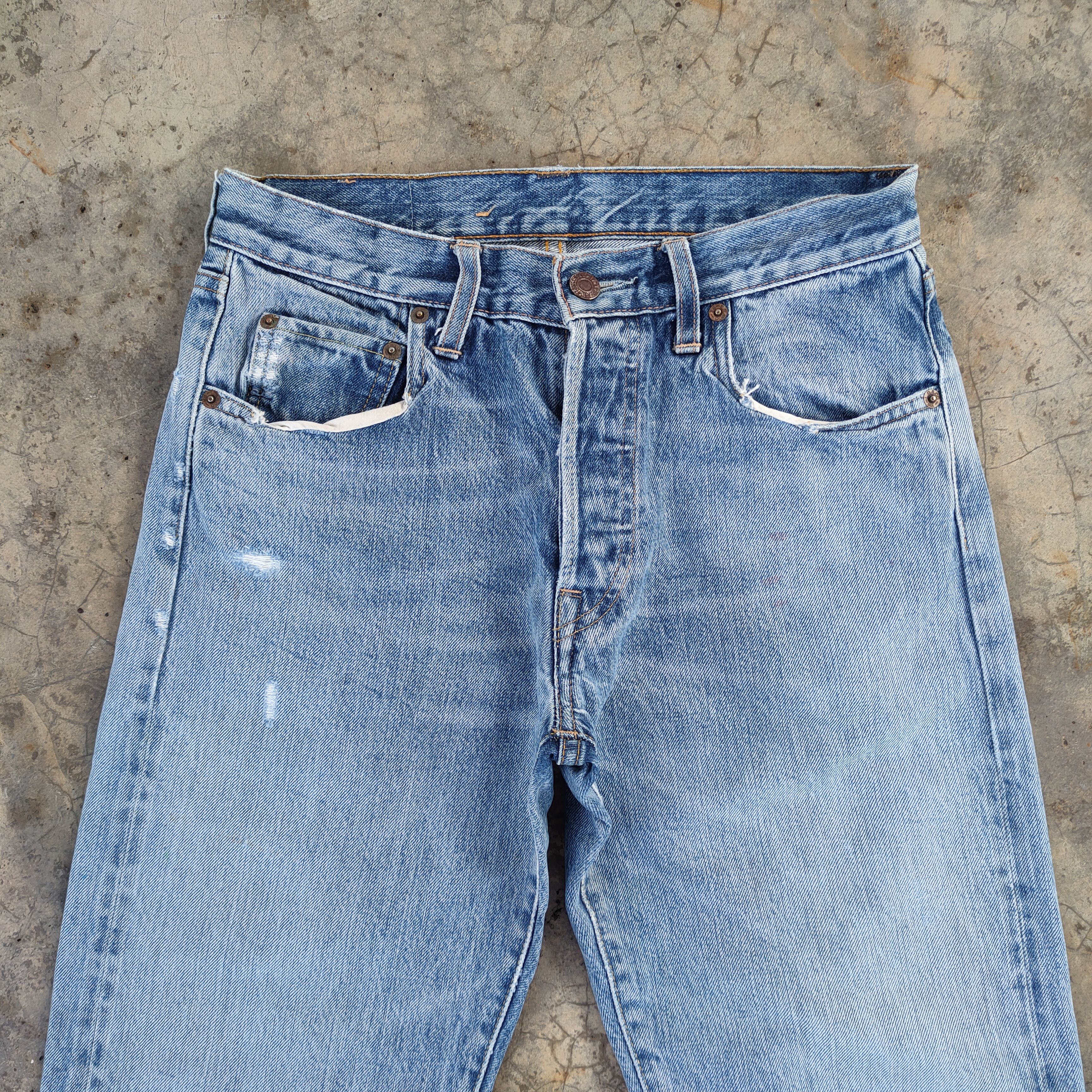 Levi's Vintage Clothing VINTAGE LEVI'S 501 BIG E SELVAGE DISTRESSED JEANS PANTS Size US 28 / EU 44 - 3 Thumbnail