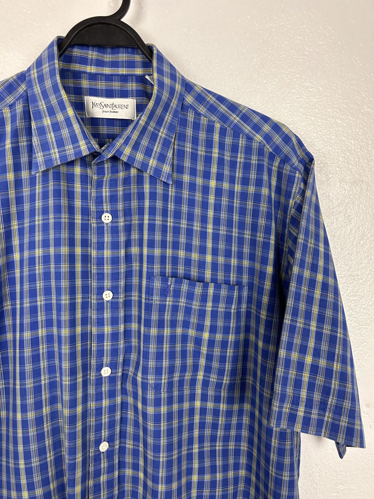Yves Saint Laurent Vintage Yves Saint Laurent YSL Checkered Striped Shirt Size US L / EU 52-54 / 3 - 2 Thumbnail
