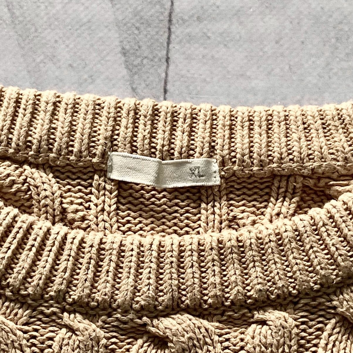 GU × Vintage GU Japanese Brown Cable Knit Sweater Polo Ralph Lauren Style Size US M / EU 48-50 / 2 - 5 Thumbnail