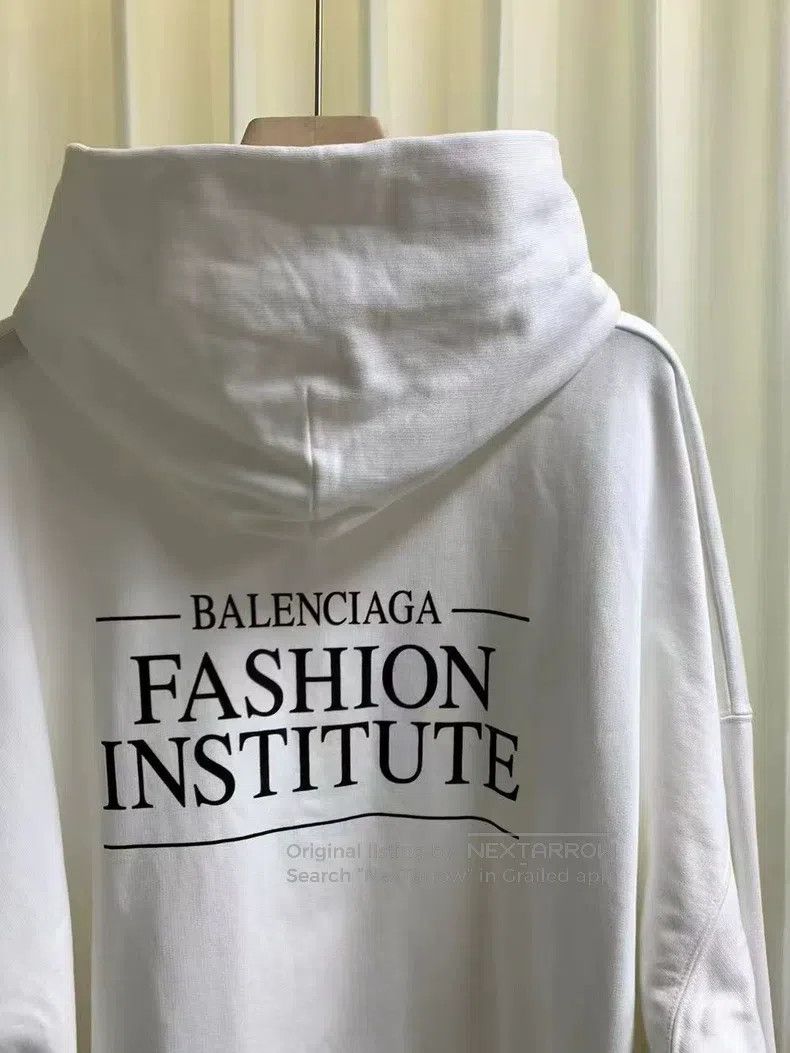 Balenciaga Balenciaga Front and Back Print Hooded Sweatshirt Size US XS / EU 42 / 0 - 4 Thumbnail