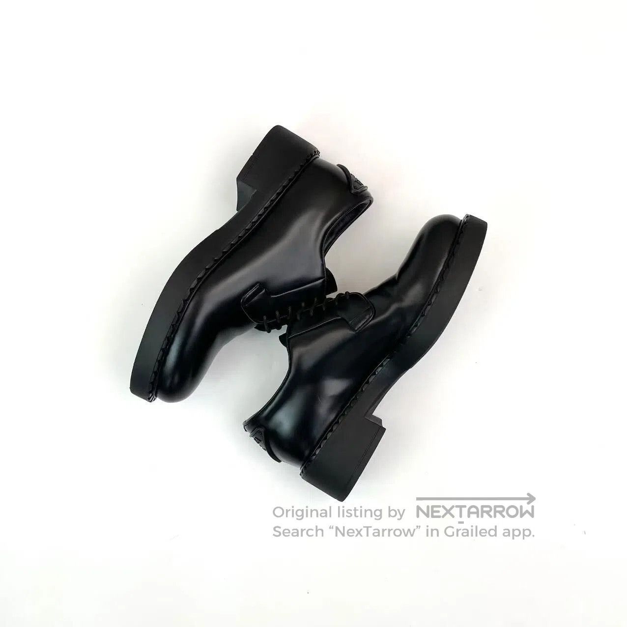 Prada Prada Black triangle loafers| Size US 5.5 / IT 35.5 - 3 Thumbnail