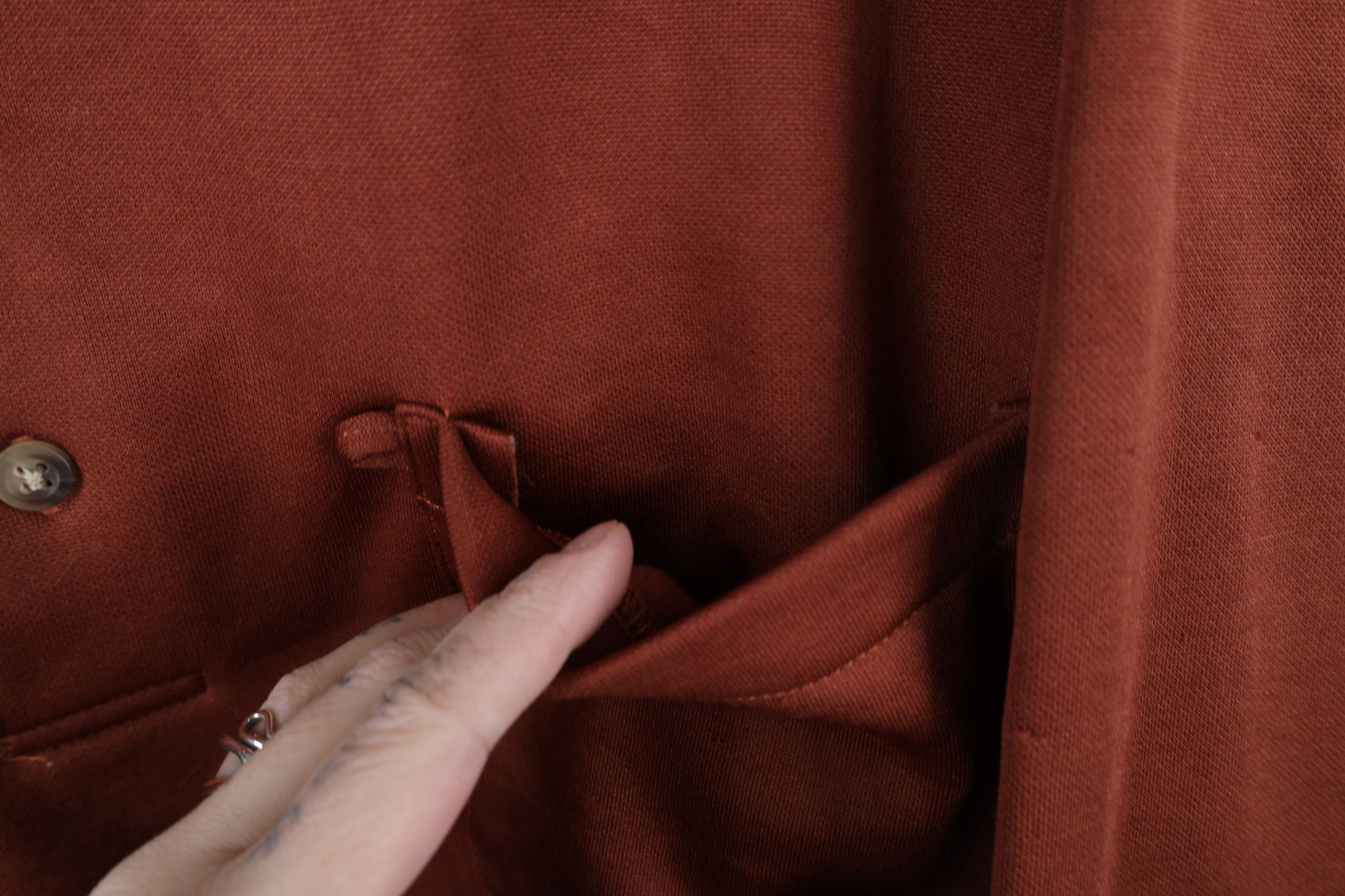 Vintage Vintage 90s Streetwear Collared Pullover Sweatshirt Orange Size US M / EU 48-50 / 2 - 5 Thumbnail