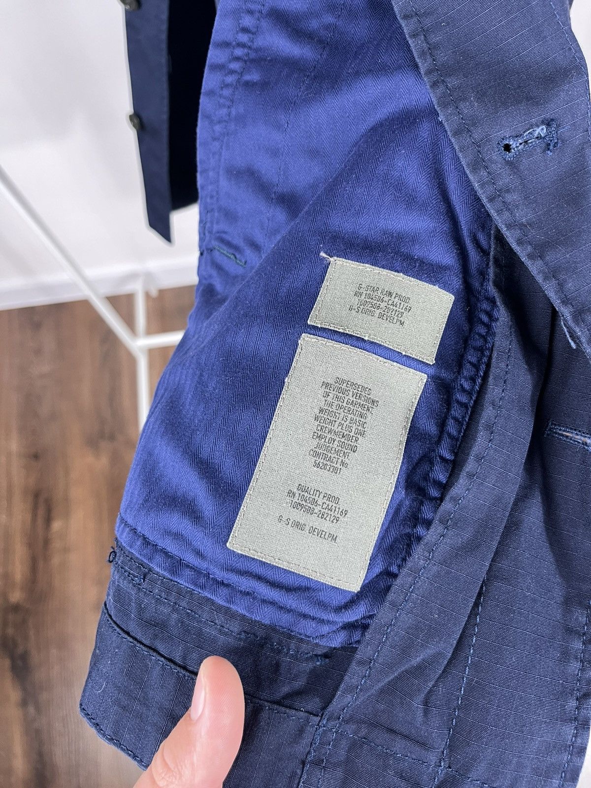 G-Star G-Star RAW Utility Worker Jacket M Navy Ripstop Stand Collar Size US M / EU 48-50 / 2 - 9 Thumbnail
