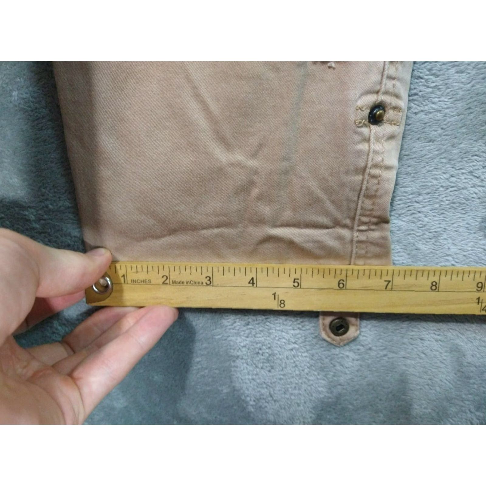 Vintage Democracy High Rise Cargo Pants Womens 12 Beige Utility Stretch Pockets Casual Size 34" / US 12 / IT 48 - 6 Thumbnail