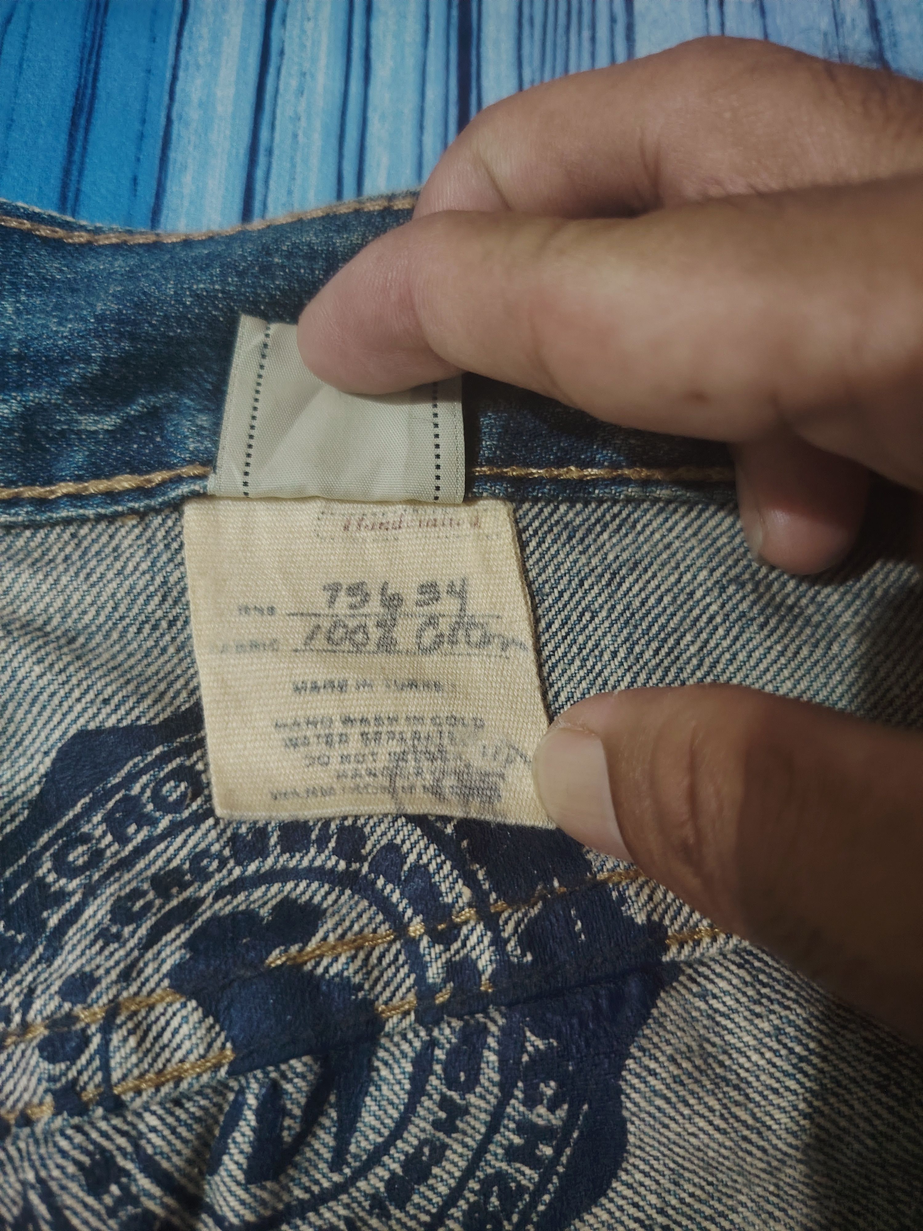 Abercrombie & Fitch Japanese A&F Baggy Flared Jeans Distressed Denim Size US 35 - 14 Thumbnail
