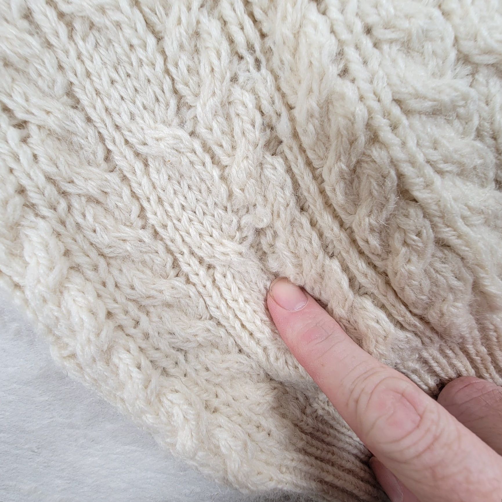 Highland 2000 VINTAGE Highland Cardigan Women Adult Regular Size M OffWhite Wool Cable Knit Scotland Size M / US 6-8 / IT 42-44 - 5 Thumbnail