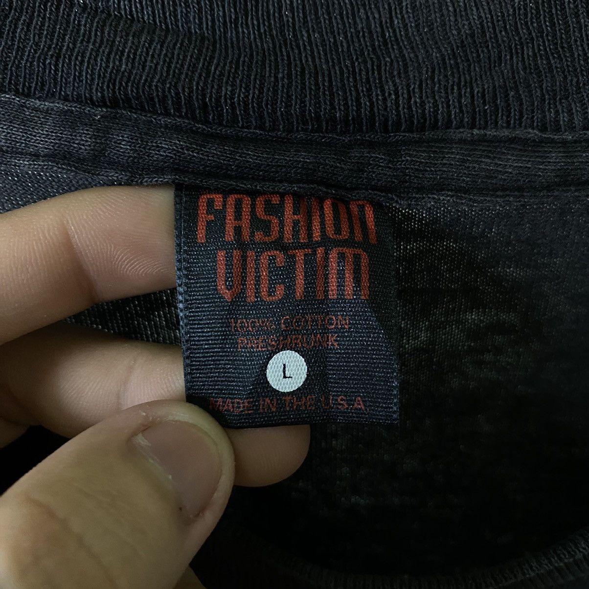 Fashion Victim × Vintage 1990s Fashion Victim Name Your Poison Travis Scott Style T Size US L / EU 52-54 / 3 - 4 Thumbnail