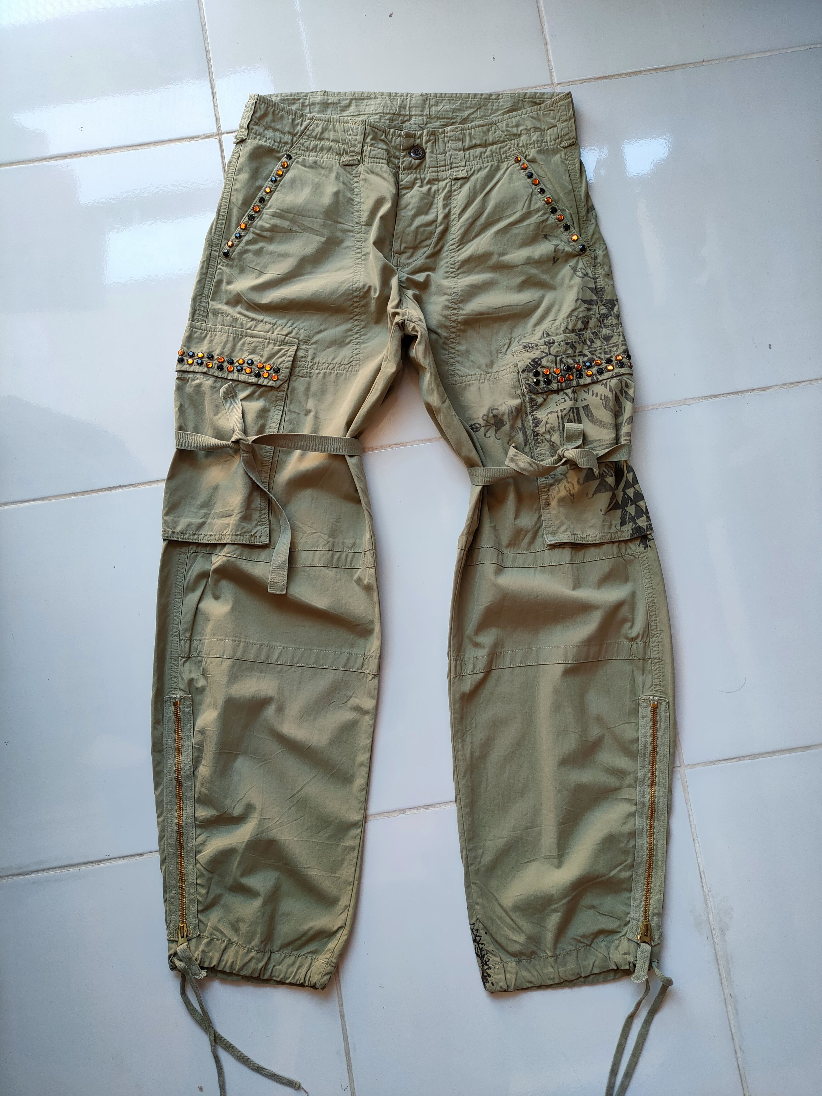 Japanese Brand RARE! VINTAGE RAG BONDAGE CARGO PANTS Size US 29 - 1 Thumbnail