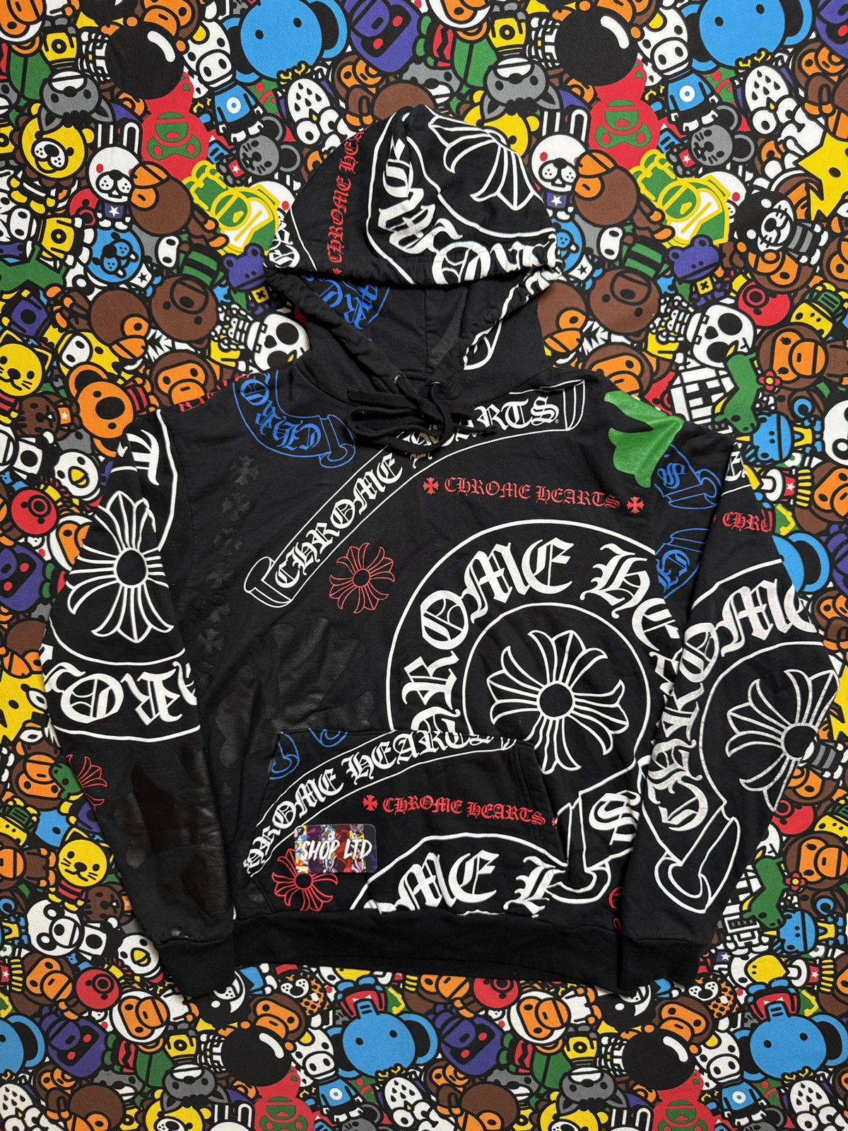 Chrome Hearts Black Stencil Logo Pullover Hoodie