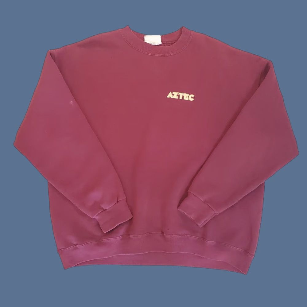 Lee VINTAGE Lee Sweatshirt Mens XL Maroon Crewneck Heavyweight Solid Aztec USA Sweatshirt Mens XL Maroon Crewneck Solid Aztec USA Size US XL / EU 56 / 4 - 1 Thumbnail