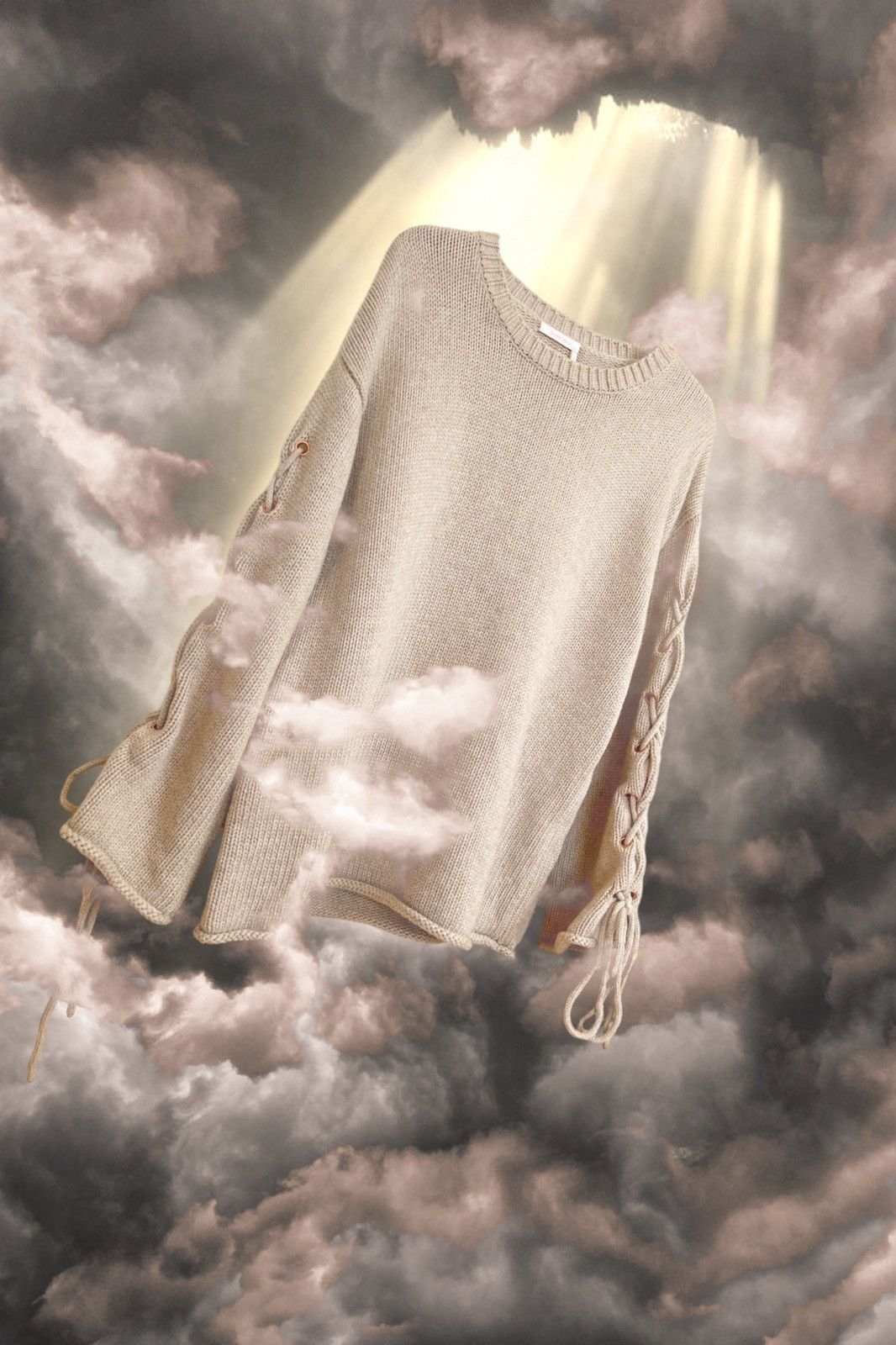 See By Chloé Sle Birch Tie Sleeve Knit Sweater