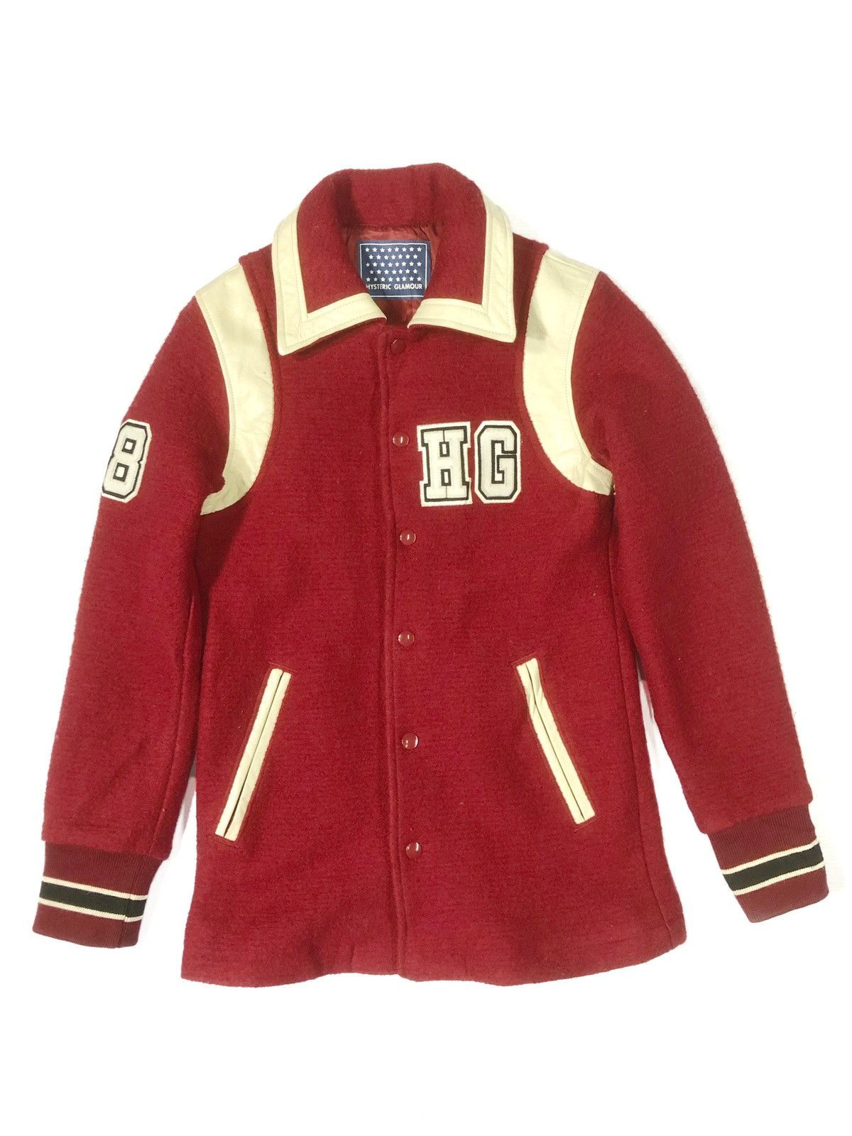 Hysteric Glamour VINTAGE HEAVY HYSTERIC TEDDY VARSITY WOOL JCKET Size US M / EU 48-50 / 2 - 2 Thumbnail