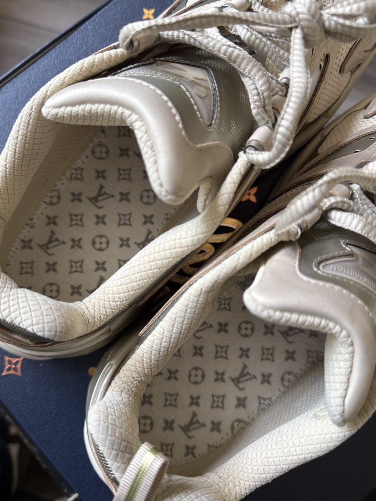 Louis Vuitton Louis Vuitton LV Runner Tatic Sneaker Beige Reflective Size US 12 / EU 45 - 13 Thumbnail