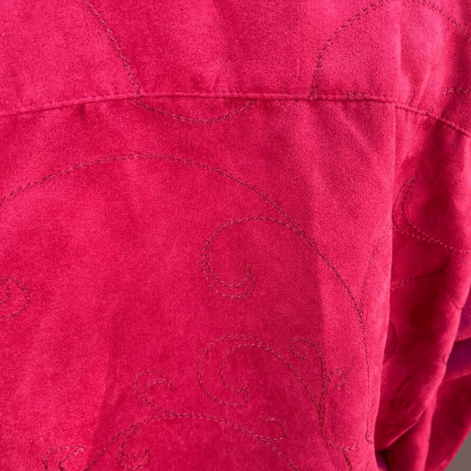 Croft & Barrow VTG Embroidered Shirt | Croft & Barrow Red | Y2K Femme Size L / US 10 / IT 46 - 4 Thumbnail