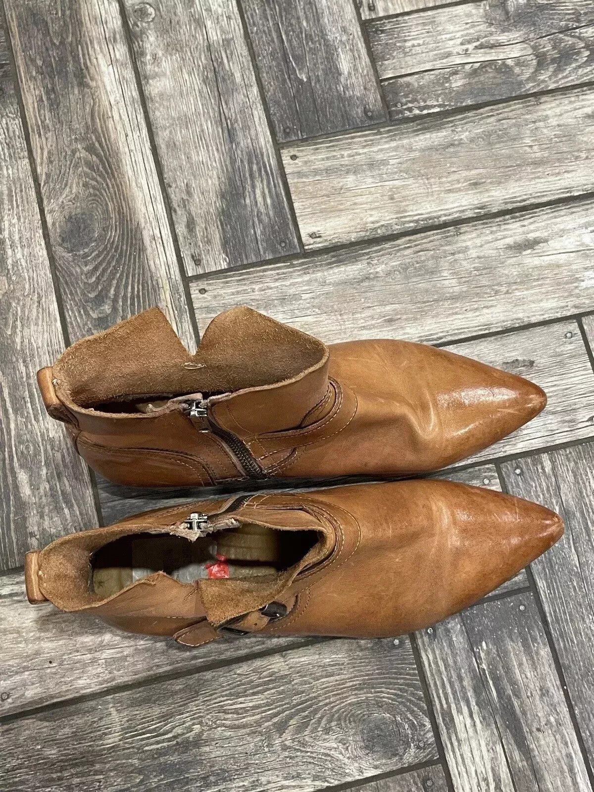 MoMA MOMA WOMENS ANKLE BOOTS SHOES LEATHER BROWN Size US 10 / IT 40 - 5 Thumbnail