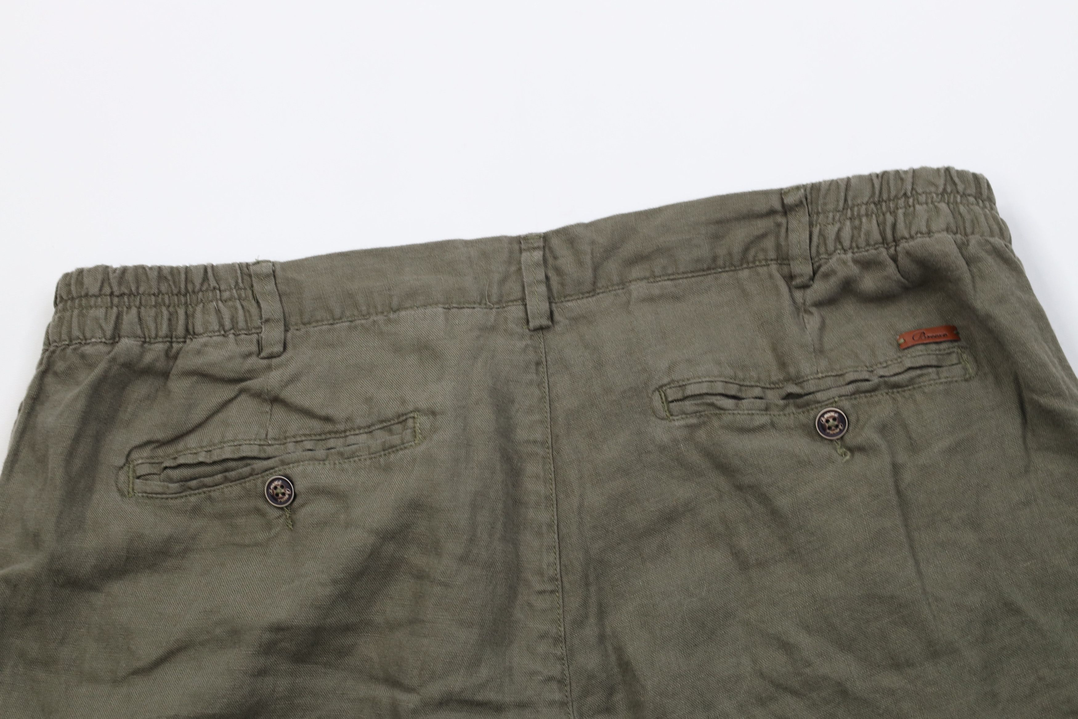 Vintage Vintage Y2K Streetwear Pure Linen Harem Beach Shorts Green Size US 40 / EU 56 - 10 Thumbnail