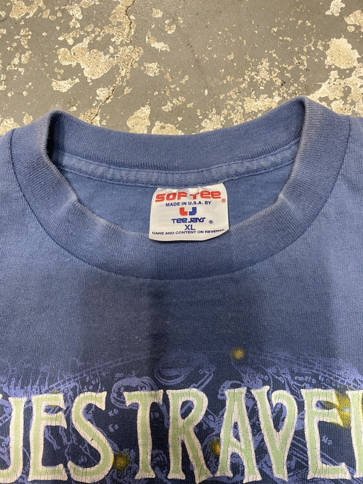 Japanese Brand × Vintage Vintage Blue Travelers Cat Straight On Till Morning Tshirt Size US XL / EU 56 / 4 - 4 Thumbnail