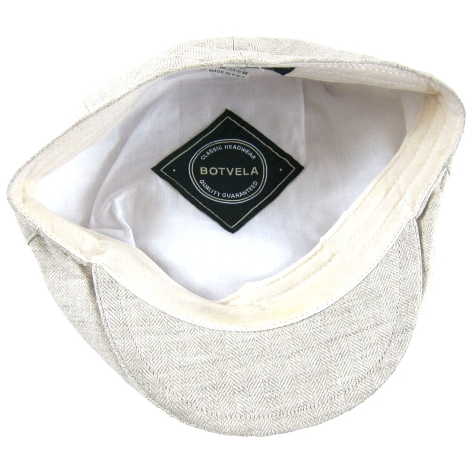 Vintage BOTVELA Linen Ivory Lightweight Breathable Golf Hat 7 1/8 Size ONE SIZE - 4 Thumbnail