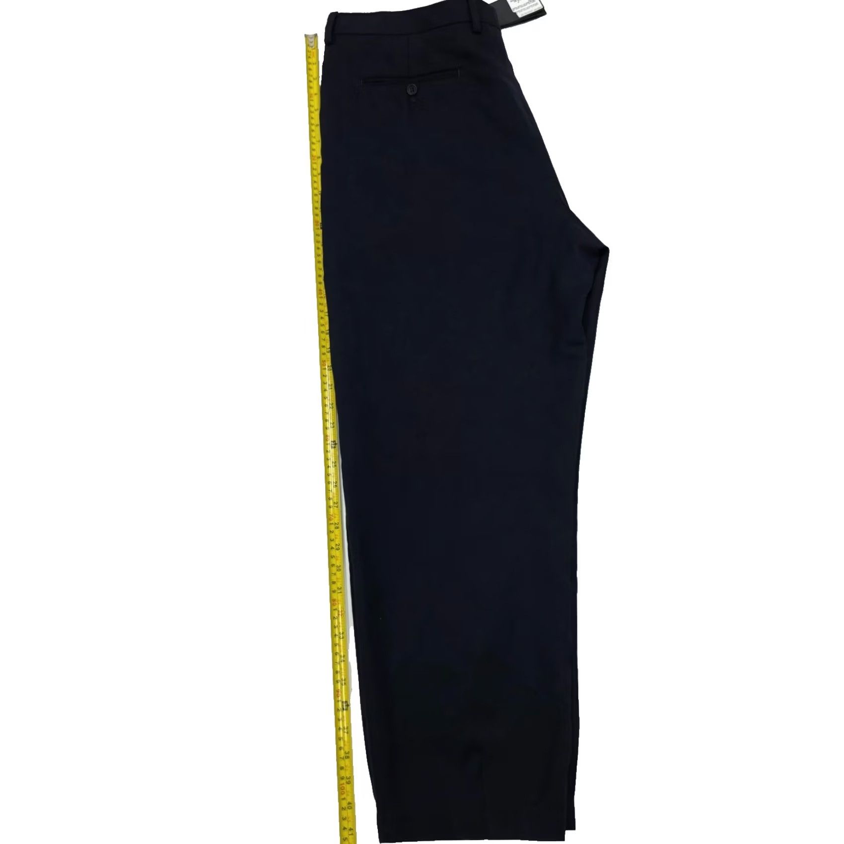 Giorgio Armani Giorgio Armani Mens Navy Pleated Straight Trousers Wool Size 32 Size US 32 / EU 48 - 4 Thumbnail