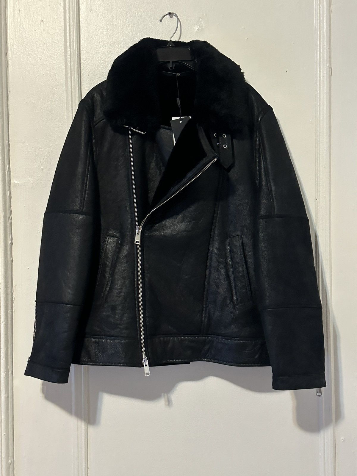 Reiss NWT men's leather Jacket Size US L / EU 52-54 / 3 - 2 Thumbnail