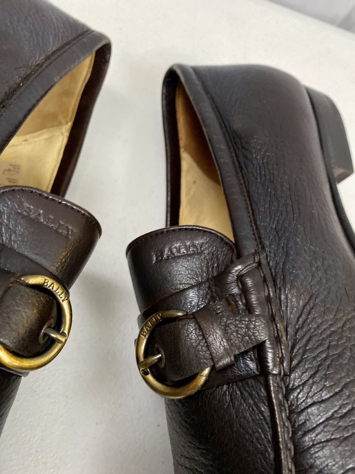 Bally Bally Dark Brown Deerskin Logo Buckled Strap Loafer 12 NIB Size US 12 / EU 45 - 16 Thumbnail