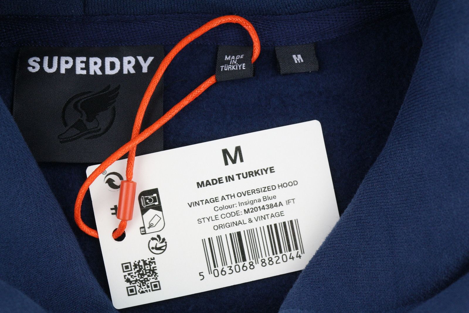 Superdry VINTAGE ATH HOOD M Dark Blue Logo Cotton Hoodie 87122 Size US M / EU 48-50 / 2 - 6 Thumbnail