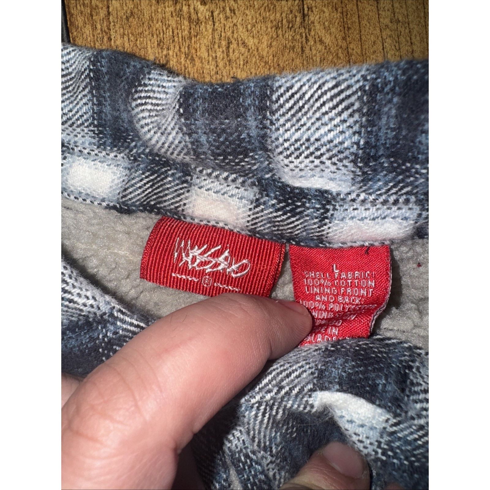 Mossimo × Vintage Mossimo Fleece Lined Flannel Shirt Plaid Gray Blue L Youth Size US S / EU 44-46 / 1 - 5 Thumbnail