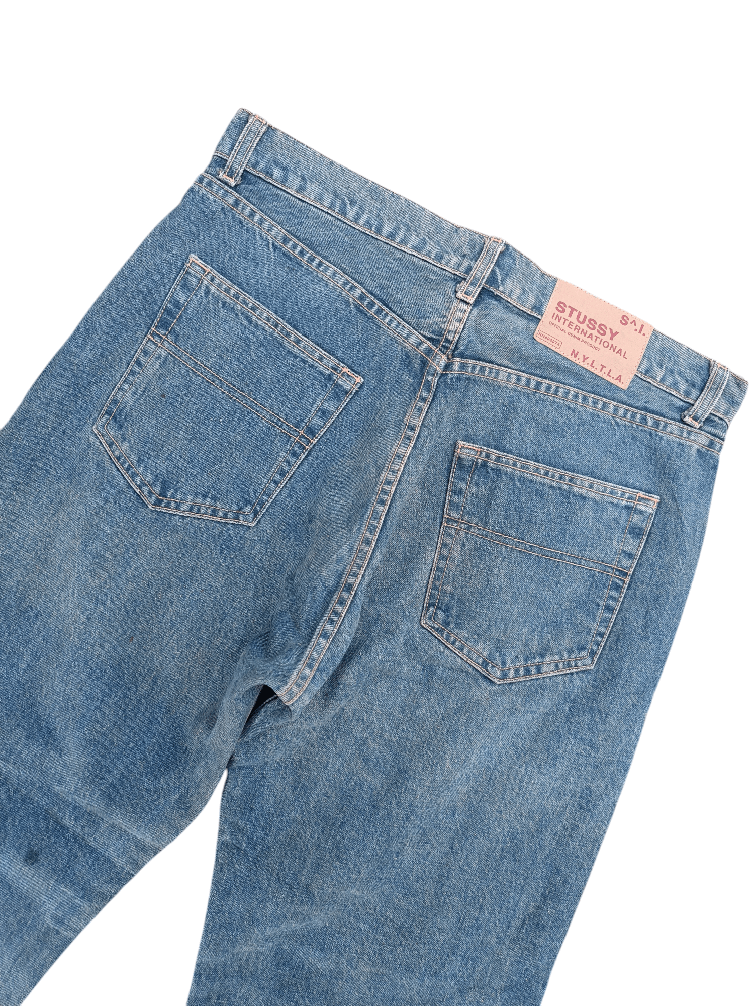 Stussy RARE Stussy International N.Y.L.T.L.A Denim Size US 34 / EU 50 - 8 Thumbnail