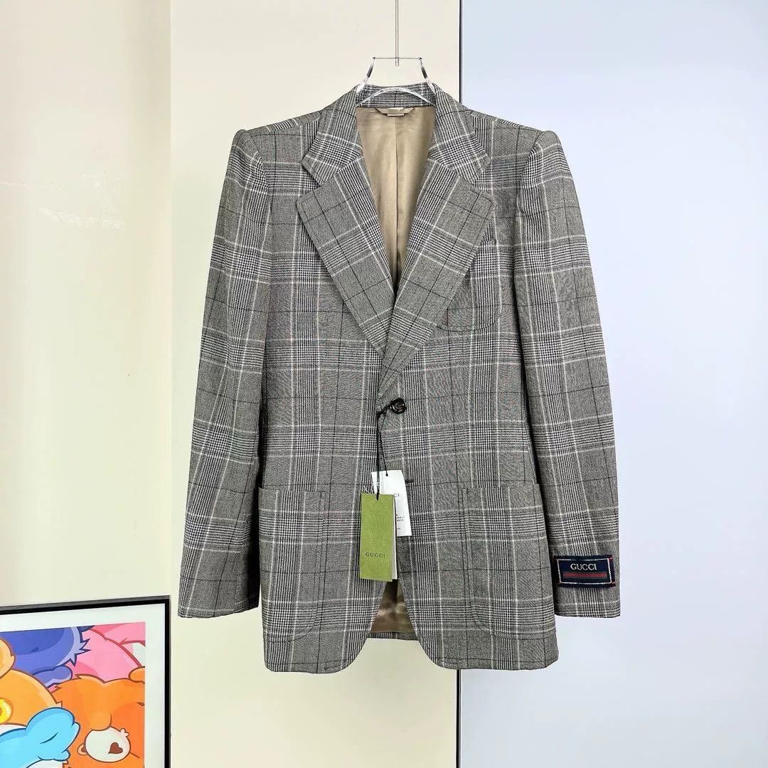 Gucci Gucci Gray Plaid Coat Size US S / EU 44-46 / 1 - 1 Thumbnail
