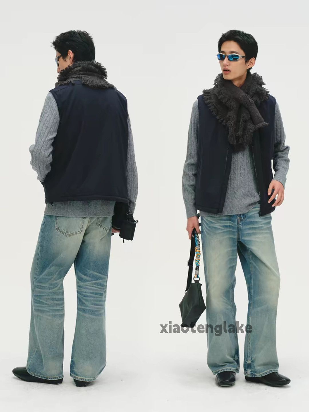 Jean Custom unisex outdoor sports wide Leg y2k jeans Size US 30 / EU 46 - 4 Thumbnail