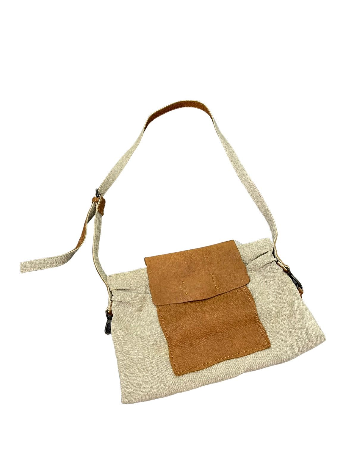 Japanese Brand Linen and Leather Arome de Muguet Messenger Bag Size ONE SIZE - 14 Thumbnail