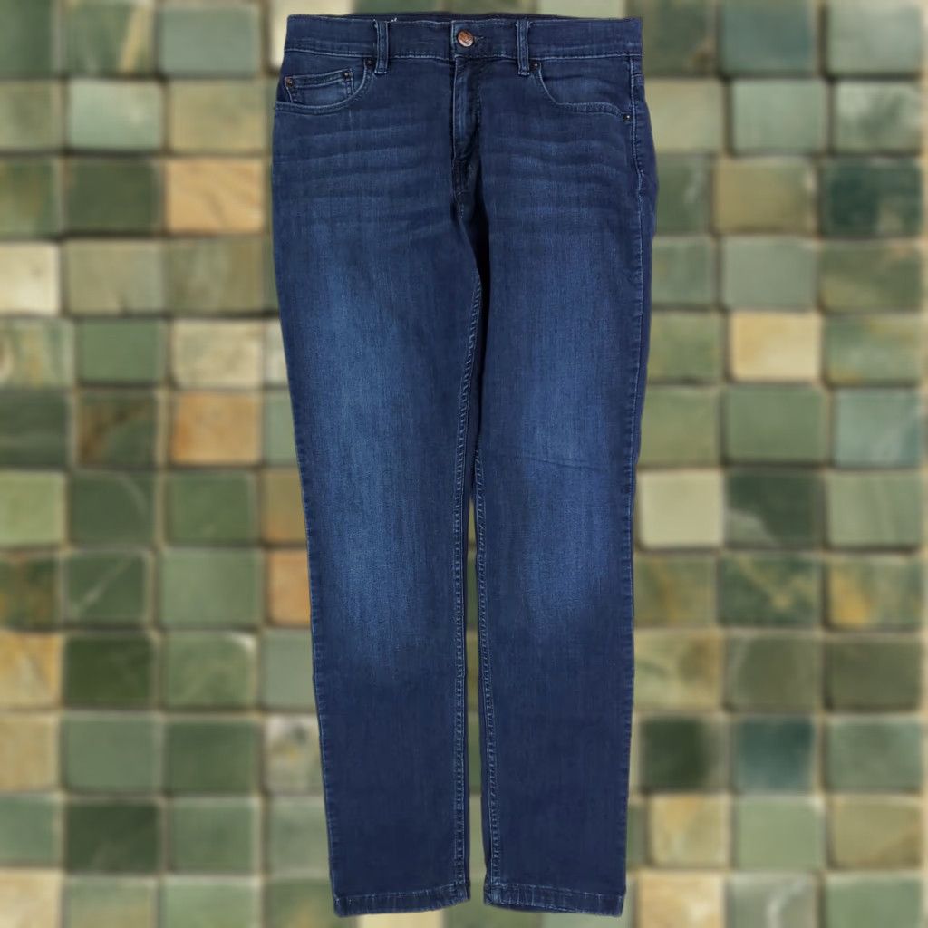 Vintage Mugsy Jeans Blue Tapered Stretch Mens 32x30.5 Inseam 30.5 Blue Fultons Mens Jeans Size US 32 / EU 48 - 1 Thumbnail
