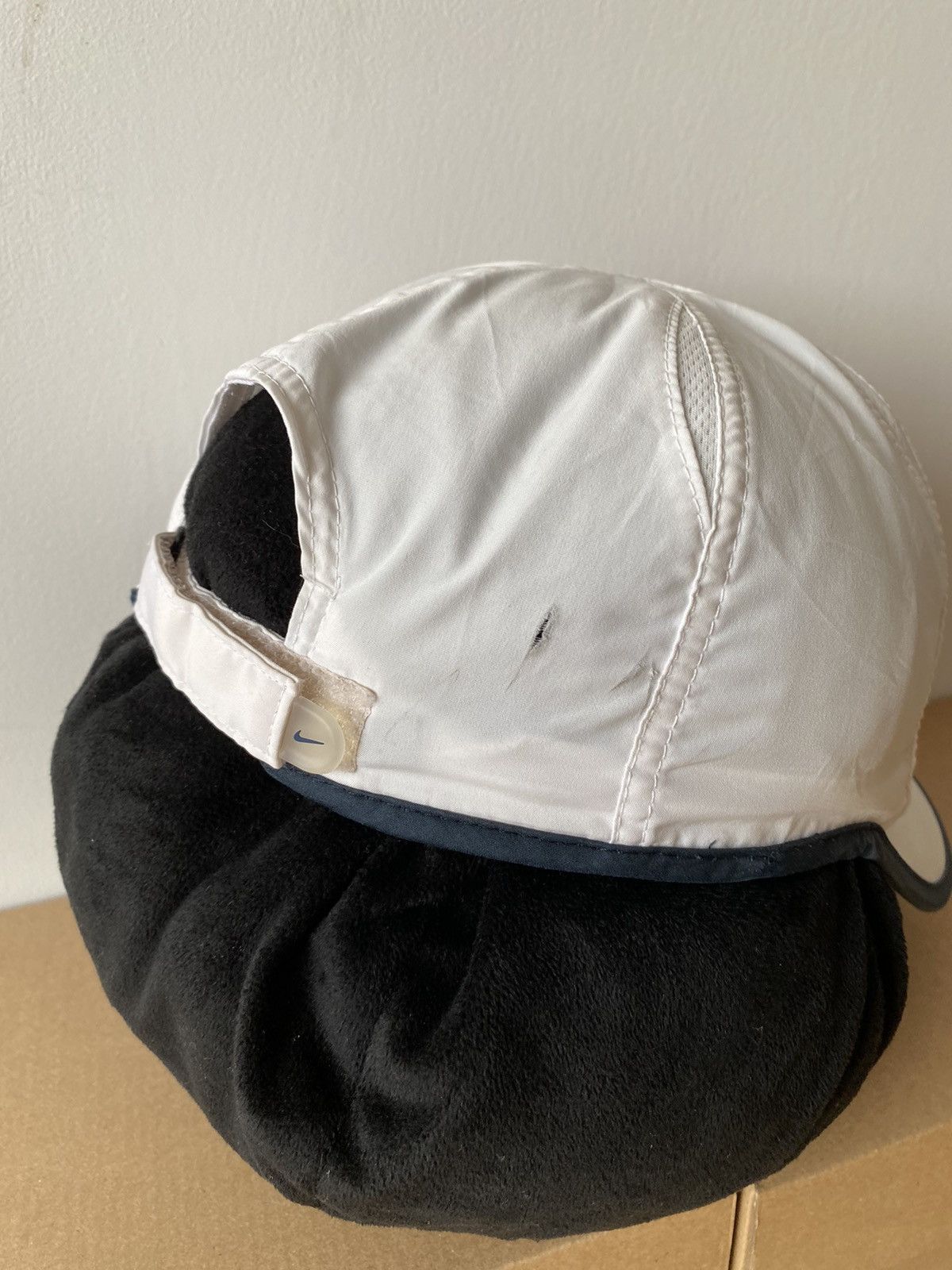 Nike × Vintage Vintage Roger Federer Nike Big Logo RF White Tennis Cap Size ONE SIZE - 6 Thumbnail