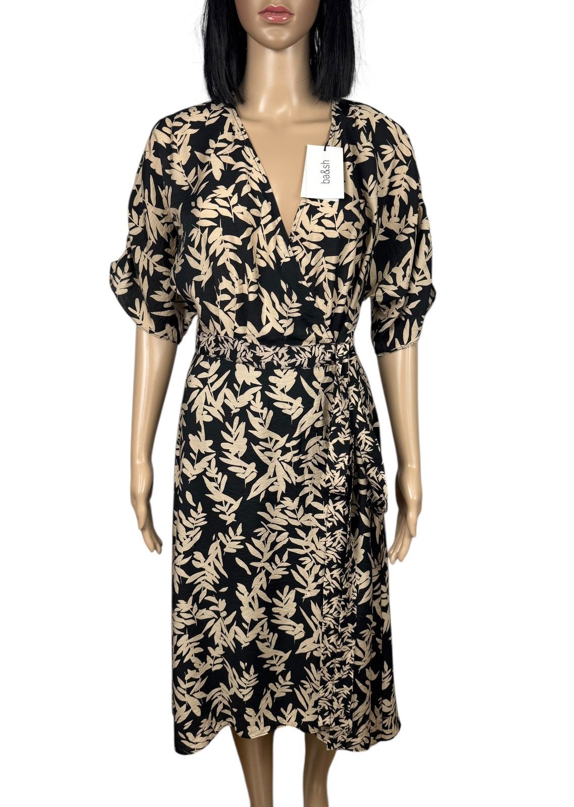 ba&sh Ba&sh Robe Tabby Dress Floral Print Viscose V-Neck size 1 Size S / US 4 / IT 40 - 3 Thumbnail