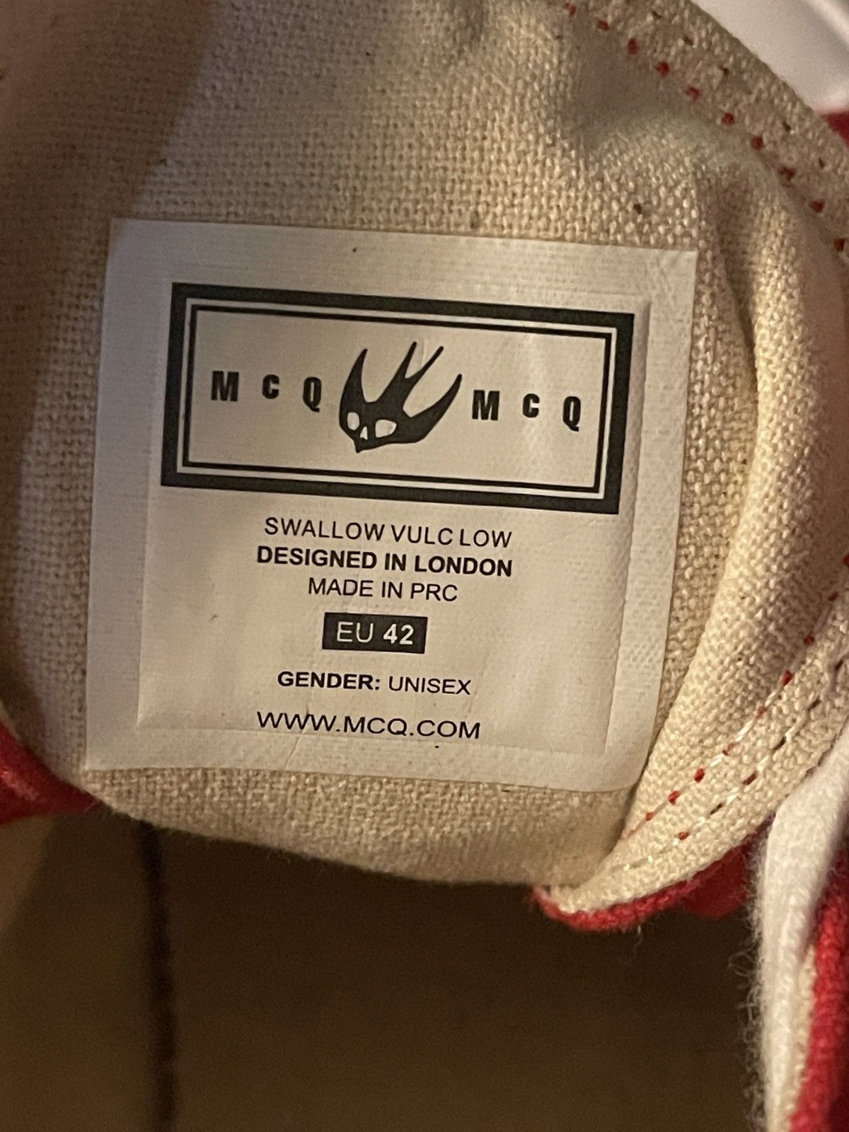 McQ Alexander McQueen Mcq Alexander McQueen Swallow Vulcanized Swarm Sneaker 42 Size US 9 / EU 42 - 8 Thumbnail