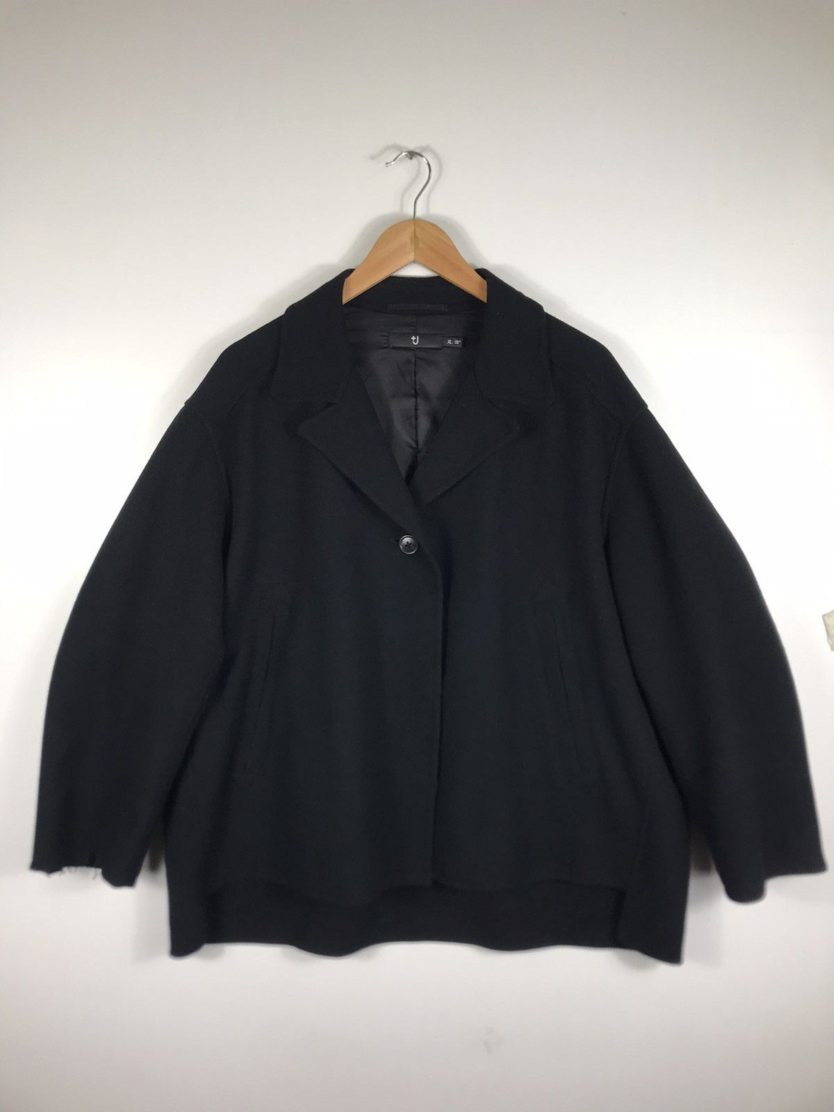 Jil Sander × Uniqlo 🔥Jil Sander Uniqlo Wool Button Cropped Coat Jacket Size US XL / EU 56 / 4 - 2 Thumbnail