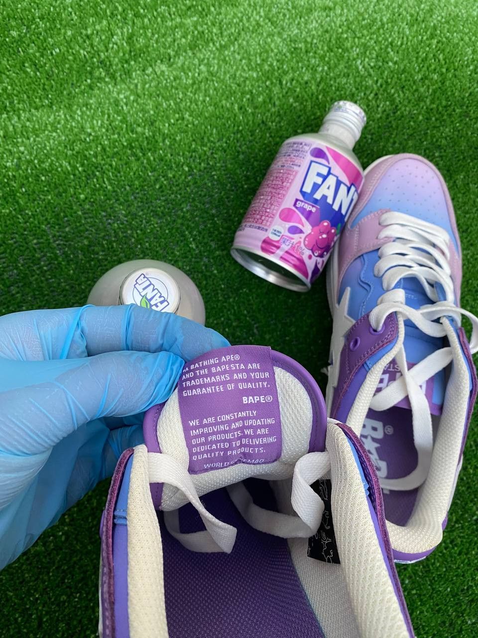 Bape Bape A Bathing Ape SK8 Sneakers Purple/Light Blue Bape Sta Size US 9 / EU 42 - 13 Thumbnail