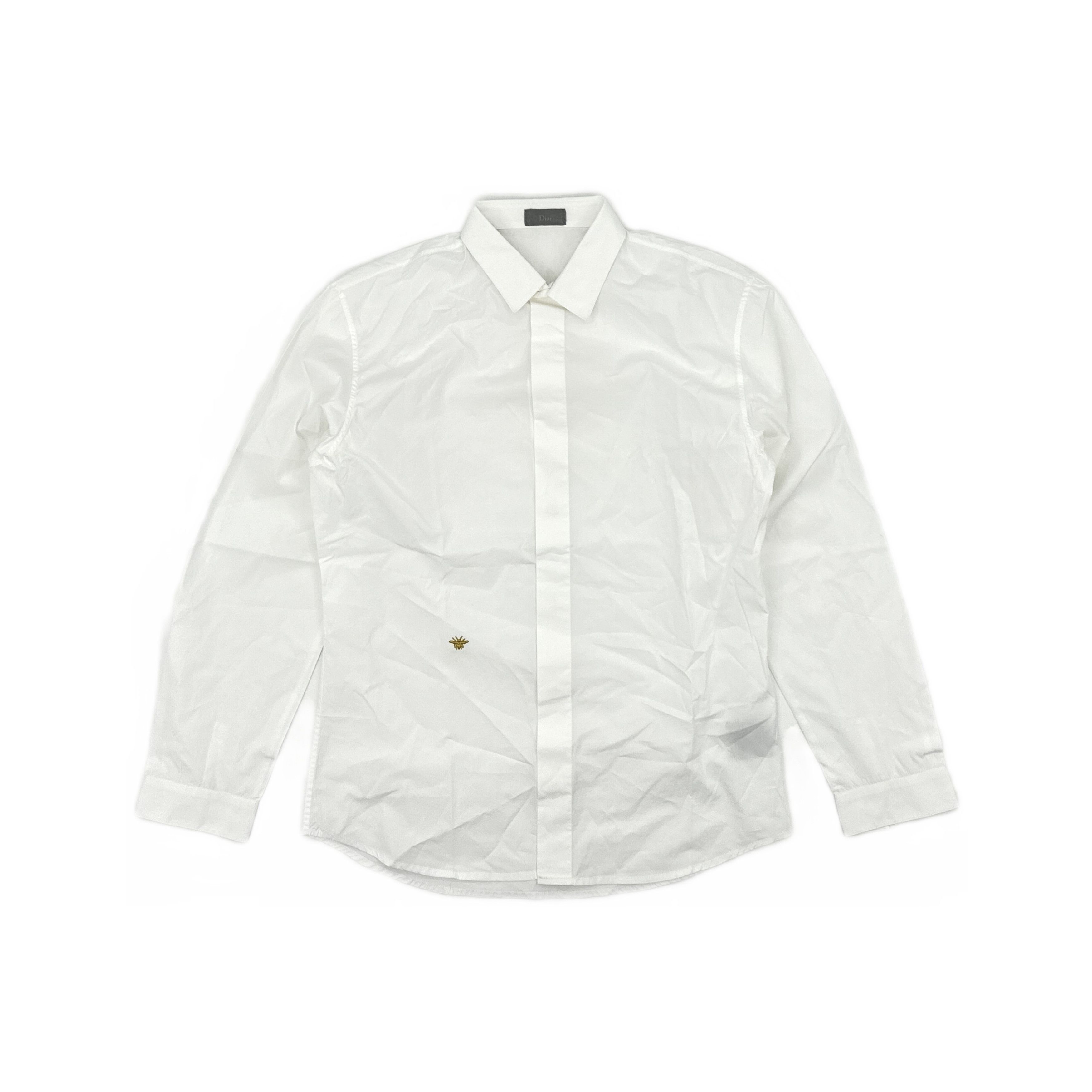 Dior Dior Bee Embroidery Shirt Size 39 Size US M / EU 48-50 / 2 - 1 Thumbnail