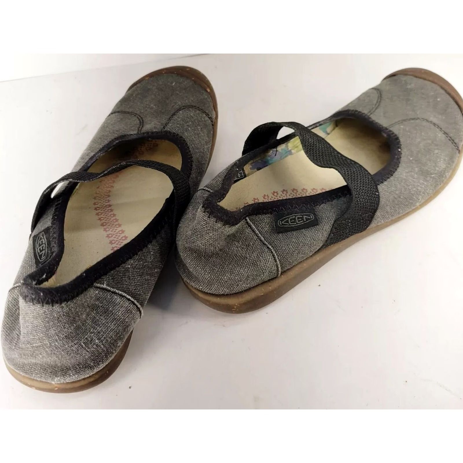 KEEN Keen Sienna Mary Jane Shoes Slip On Cap Toe Women's Gray Black 7.5 Shoes Flat Comfort Cap Toe Mary Jane Womens Slips On Shoes Size ONE SIZE - 4 Thumbnail