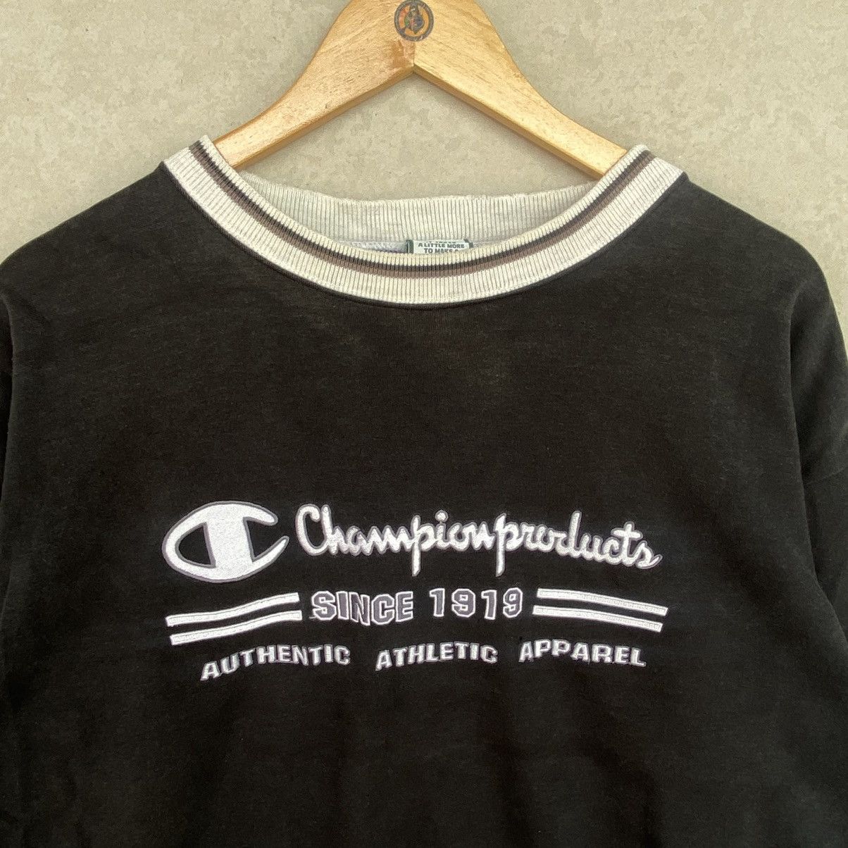 Other Vintage Champion Big Printed Crewneck Sweatshirt Black M Size US M / EU 48-50 / 2 - 4 Thumbnail
