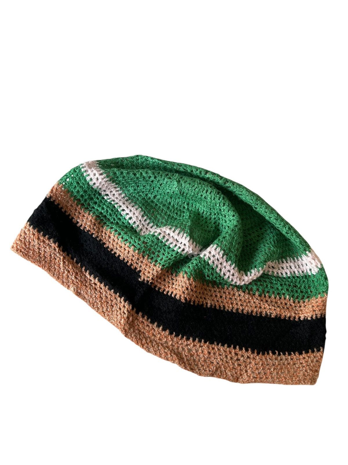 Japanese Brand × Kapital × Vintage Crochet Knitted Handmade Rare Big Beanie Hats Size ONE SIZE - 6 Thumbnail