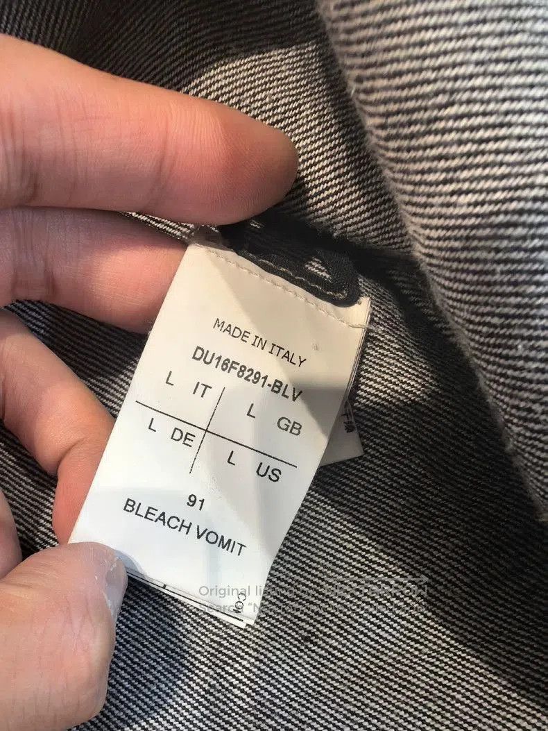 Rick Owens Drkshdw Rick Owens DRKSHDW Ink Splatter Denim Jacket. Size US L / EU 52-54 / 3 - 5 Thumbnail