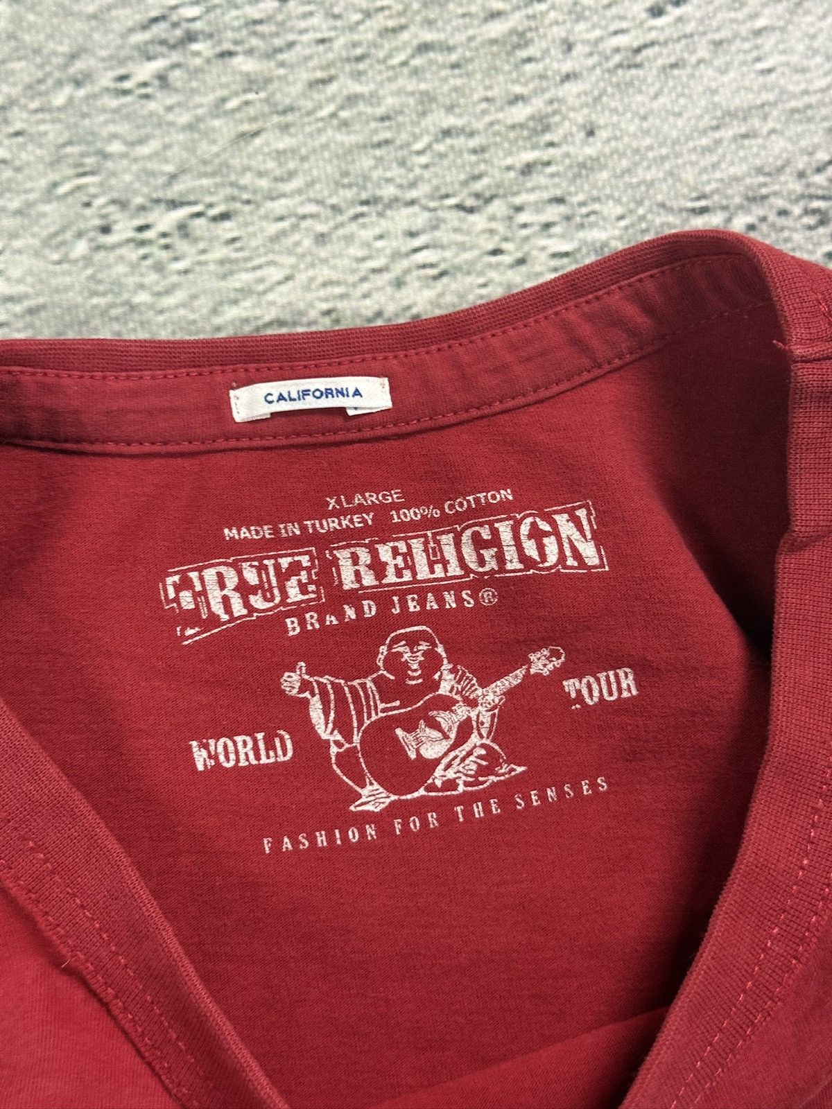 True Religion True Religion Red T-shirt logo California Size US L / EU 52-54 / 3 - 5 Thumbnail