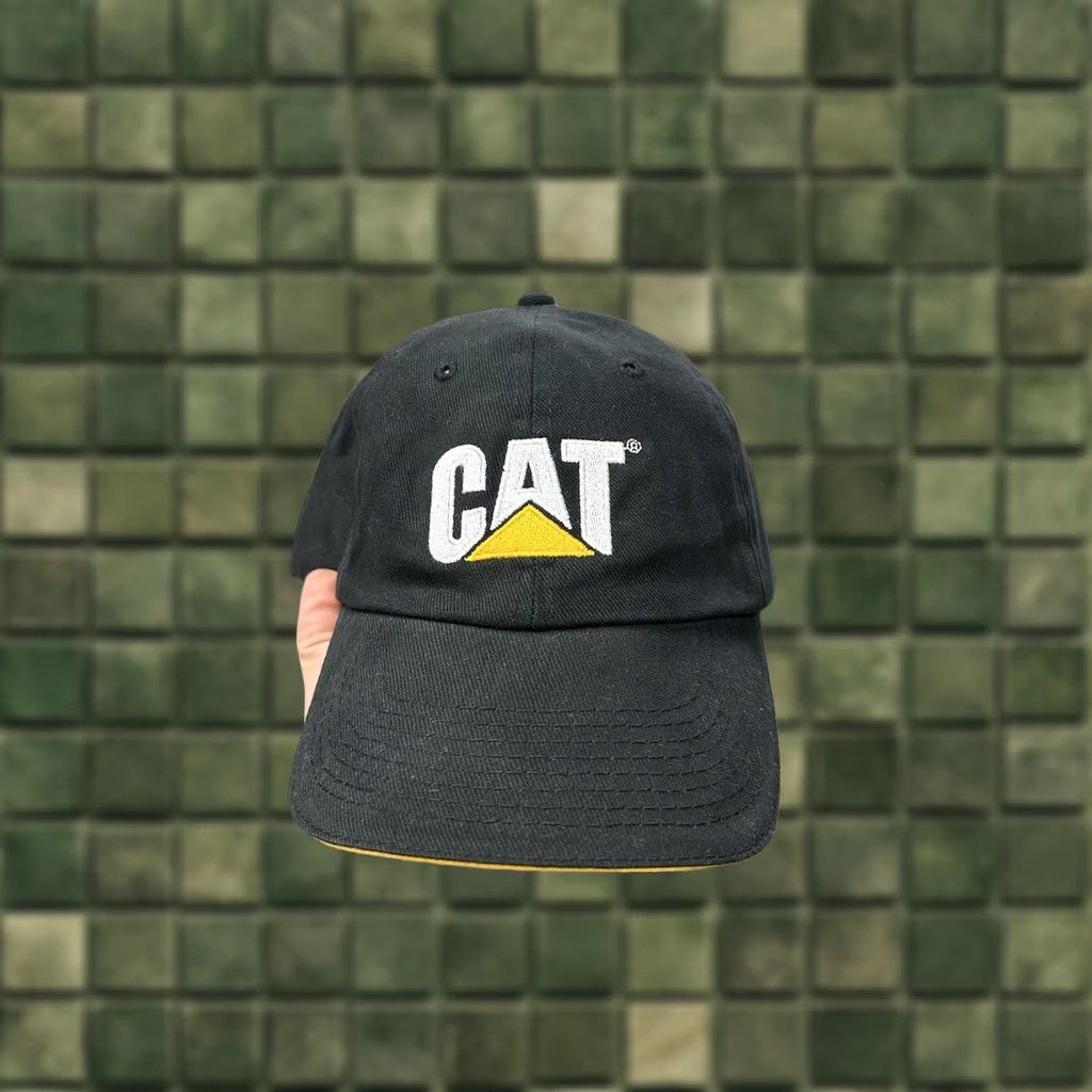 Caterpillar Caterpillar CAT Construction Logo Strap Back Hat Adult OSFA Black Size ONE SIZE - 1 Thumbnail