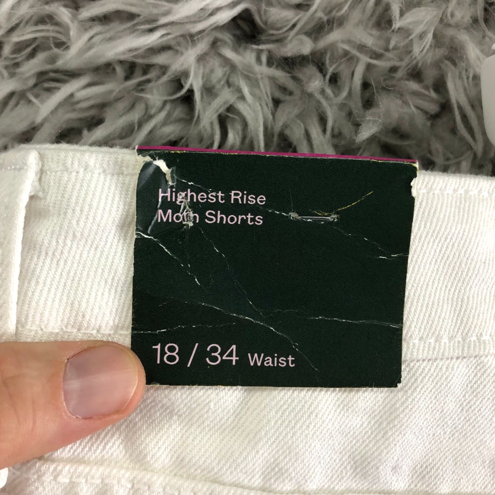 Vintage Wild Fable Highest Rise Womens Shorts Size 18 White Denim Jean Shorts Size 40" / US 18 - 5 Thumbnail