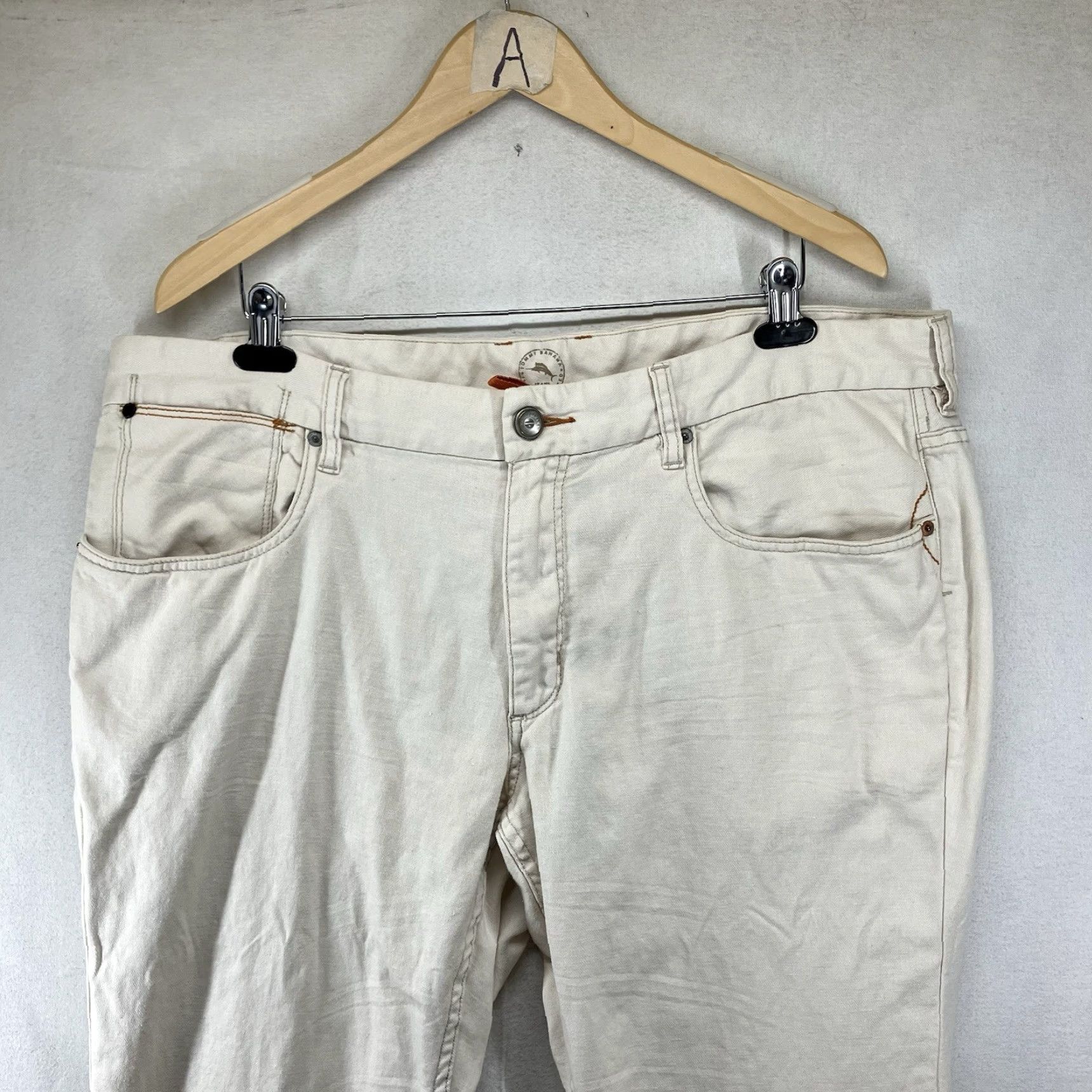 Tommy Bahama TOMMY BAHAMA Linen Blend Pants Casual Beachy Outdoor Khakis Regular 42x33 Light Beige Mens Size US 40 / EU 56 - 4 Thumbnail